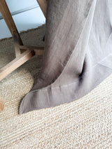 Medium Weight Washed Linen Curtains - Brown (Set of 2)