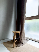 Medium Weight Washed Linen Curtains - Brown (Set of 2)