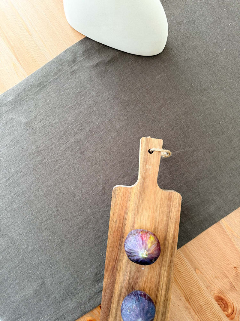 Brown Linen Table Runner
