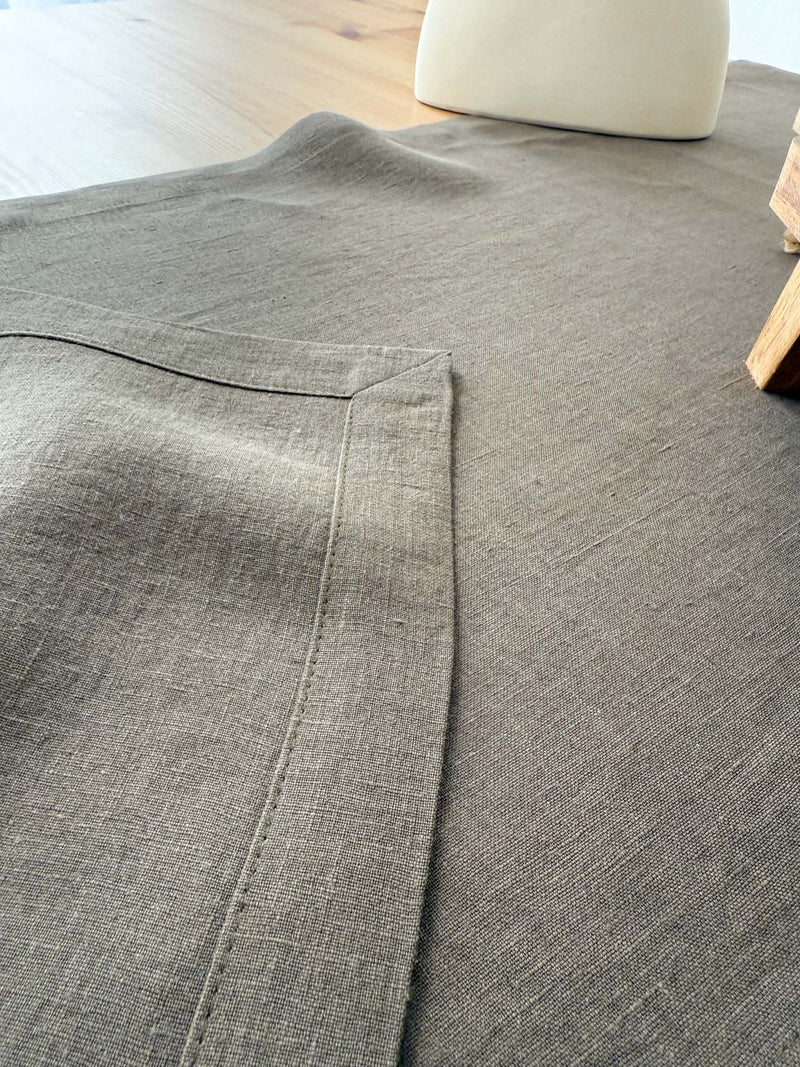 Brown Linen Table Runner