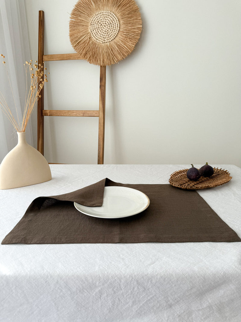 Brown Linen Placemat