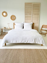 White Washed Linen Bedding Set