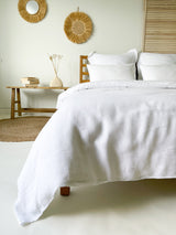 White Washed Linen Bedding Set