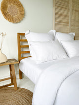 White Washed Linen Bedding Set