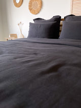 Black Linen Duvet Cover