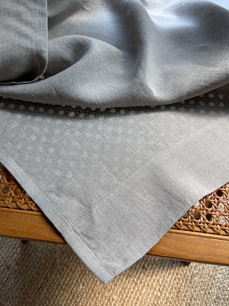 Medium Weight Washed Linen Curtains - Beige (Set of 2)