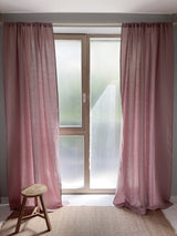 Medium Weight Washed Linen Curtains - Dusty Pink (Set of 2)