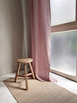 Medium Weight Washed Linen Curtains - Dusty Pink (Set of 2)