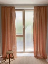 Medium Weight Washed Linen Curtains - Tan (Set of 2)