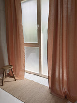 Medium Weight Washed Linen Curtains - Tan (Set of 2)