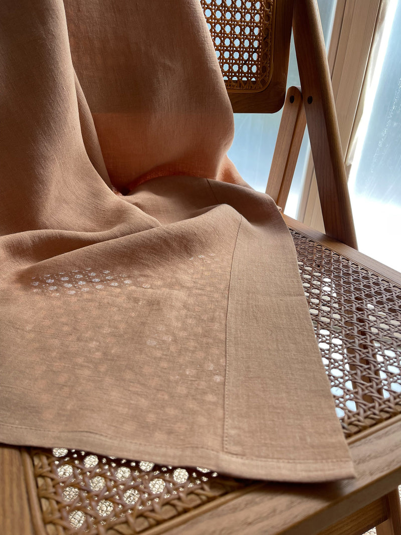 Medium Weight Washed Linen Curtains - Tan (Set of 2)