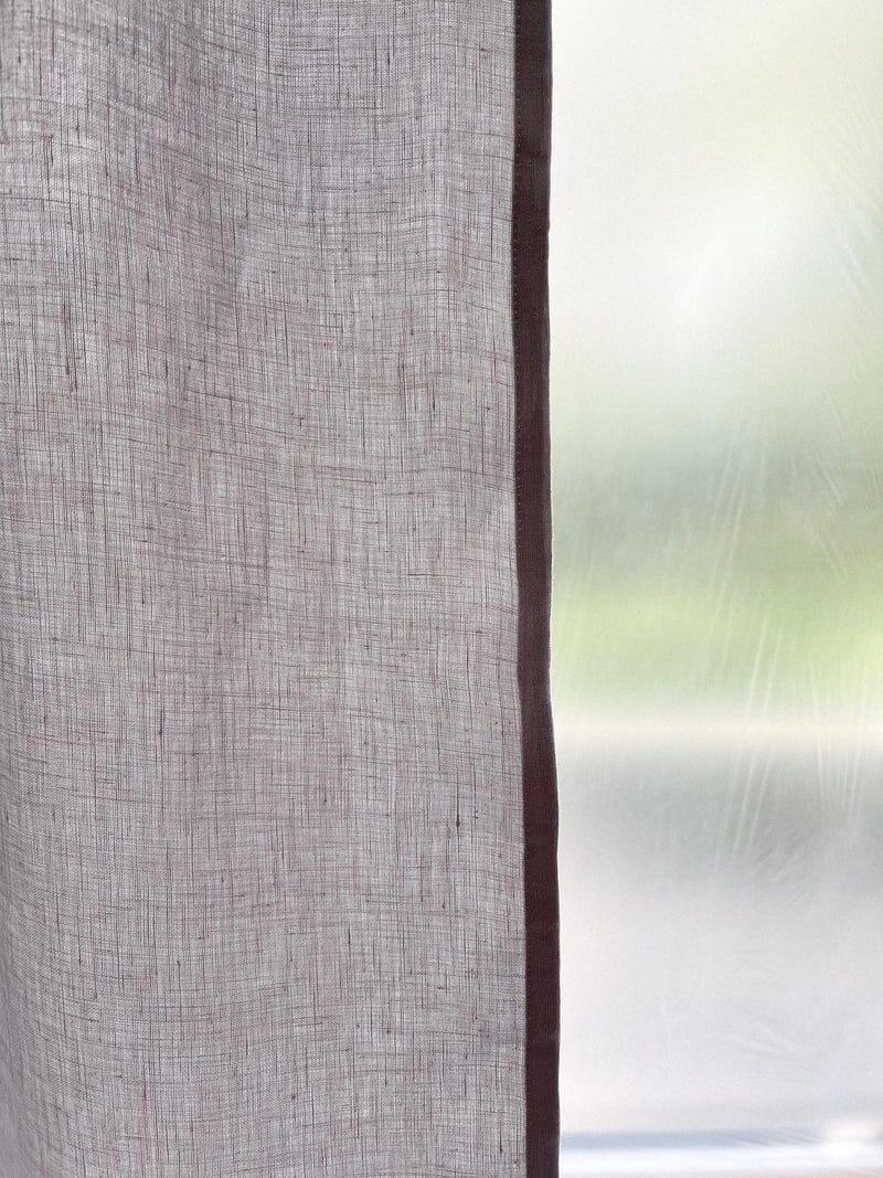 Medium Weight Washed Linen Curtains - Light Grey (Set of 2)