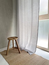 Medium Weight Washed Linen Curtains - Light Grey (Set of 2)