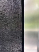 Medium Weight Washed Linen Curtains - Black (Set of 2)