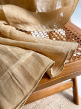 Light Camel Sheer Linen Curtain