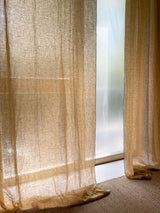 Light Camel Sheer Linen Curtain