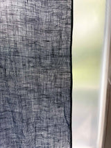 Navy Blue Sheer Linen Curtain