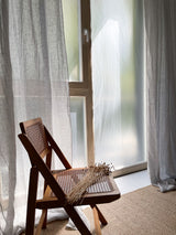 Light Gray Sheer Linen Curtain