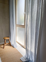 Light Blue Sheer Linen Curtain