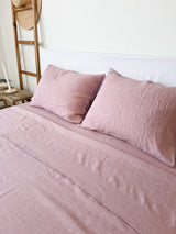 Dusty Pink Linen Sheet set