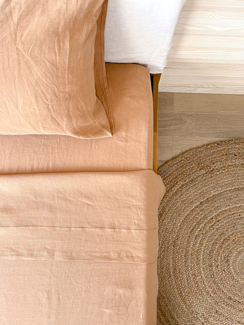 Tan Linen Sheet set