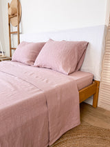 Dusty Pink Linen Sheet set