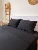 Black Linen Sheet set