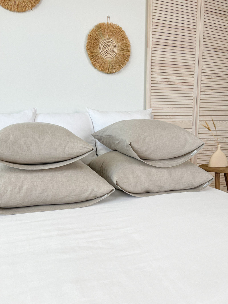 Beige Linen Sheet set