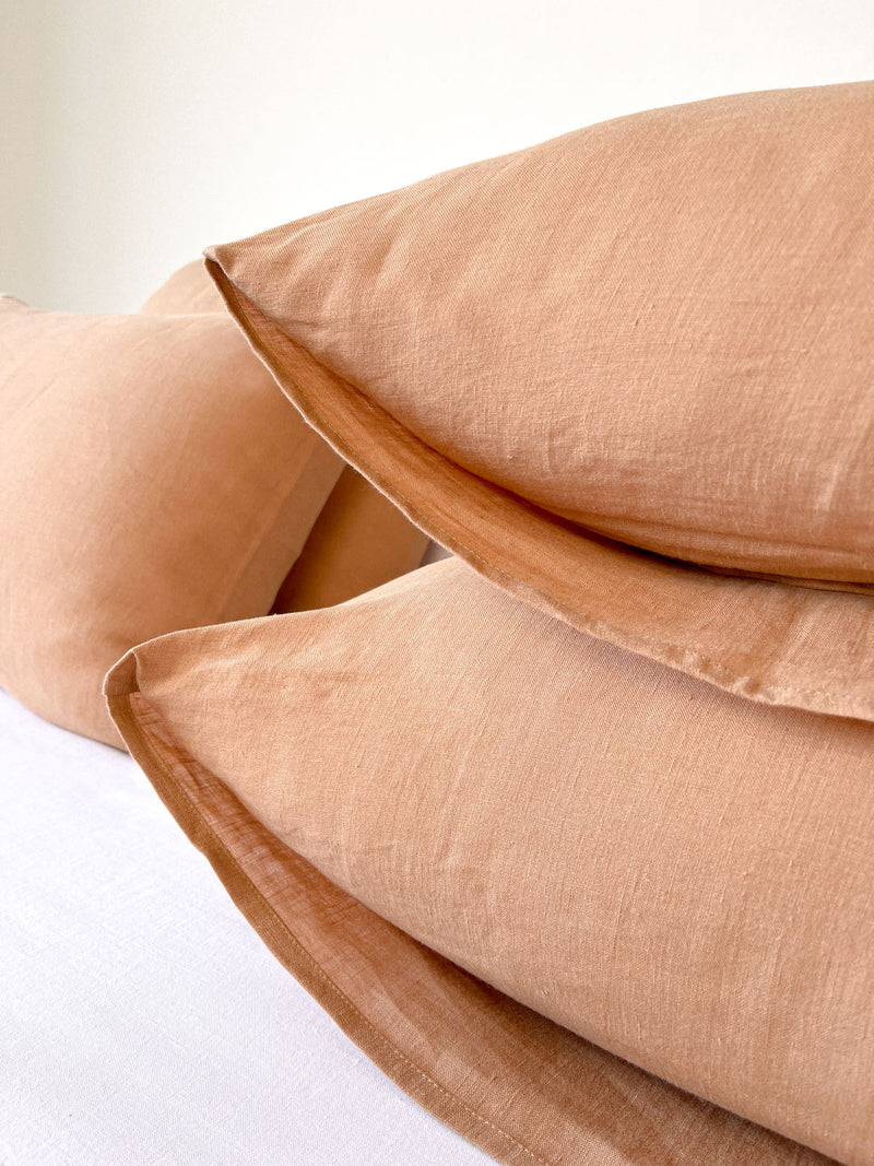 Tan Linen Sheet set