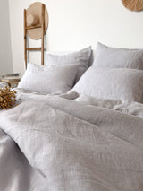 Light Grey Linen Quilt Cover set