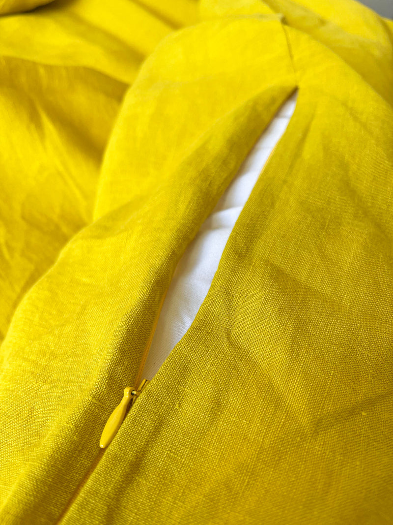 Yellow Linen Duvet Cover set