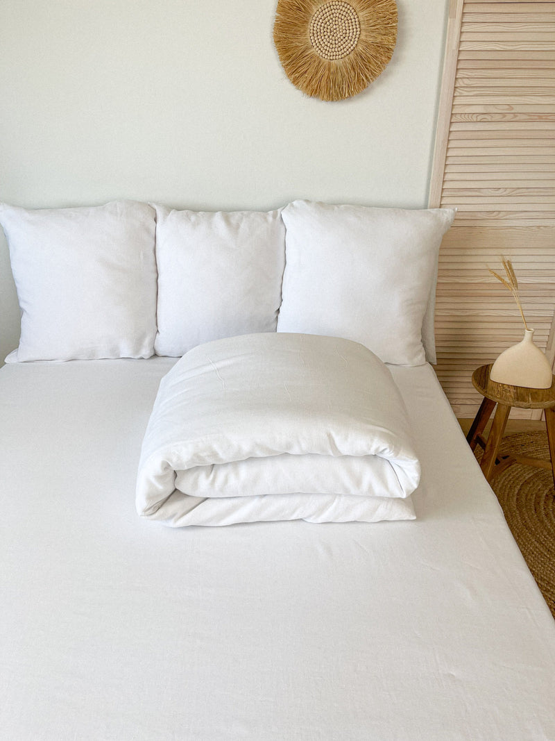 White Linen Duvet Cover