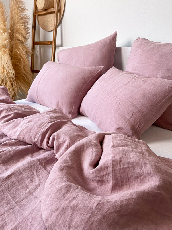 Light Pink Linen Pillowcase