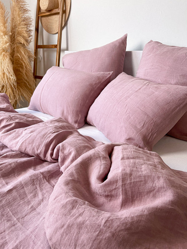 Pink Linen Simple Dusty Pink Linen Summer Cover – Soft & Charming – Linen Notes