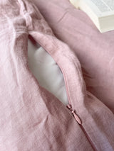 Light Pink Linen Duvet Cover