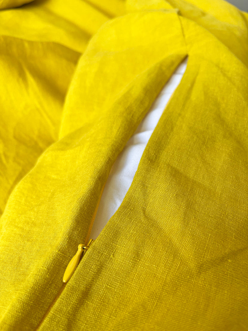 Yellow Linen Duvet Cover