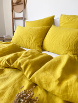 Yellow Linen Duvet Cover