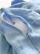 Light Blue Linen Duvet Cover