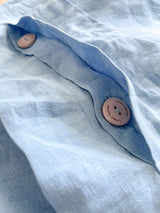 Light Blue Linen Duvet Cover