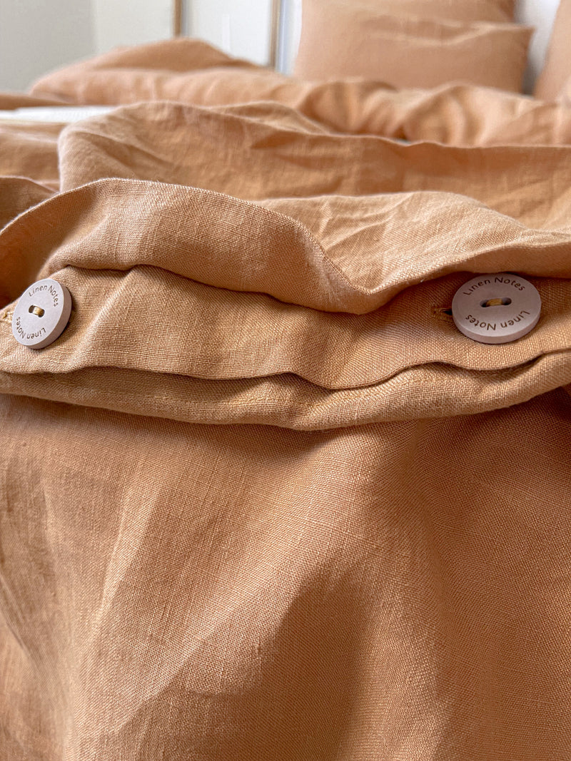 Tan Linen Duvet Cover