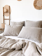 Beige Linen Duvet Cover set