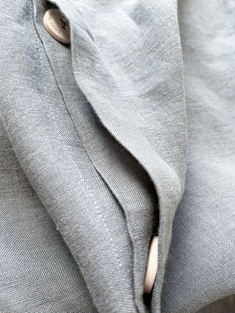 Dark Grey Linen Quilt Cover