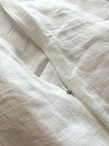 Off White Washed Linen Bedding Set