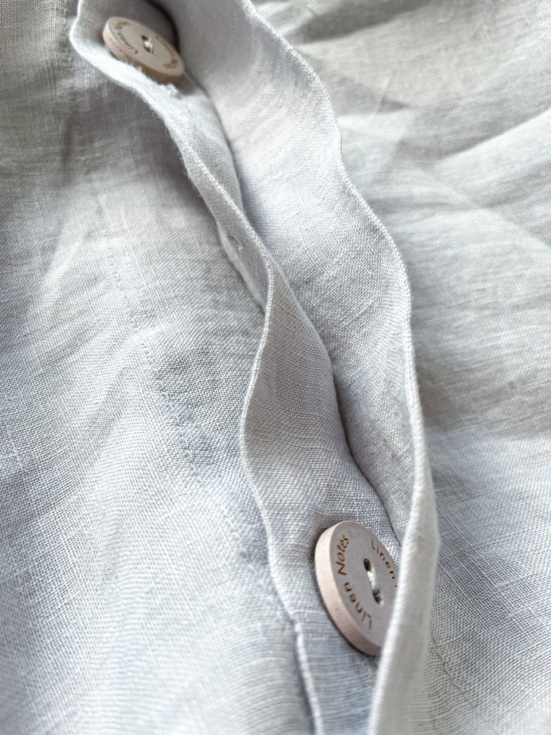 Light Grey Linen Duvet Cover