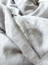 Light Grey Washed Linen Bedding Set sg