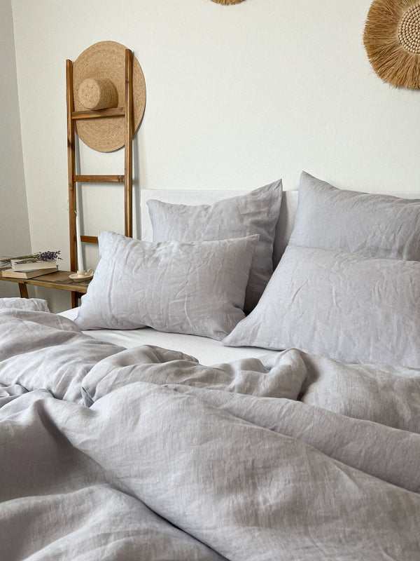 Light Grey Linen Pillowcase