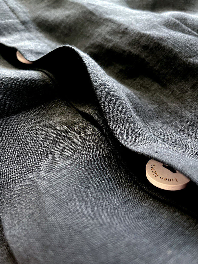 Black Linen Quilt Cover