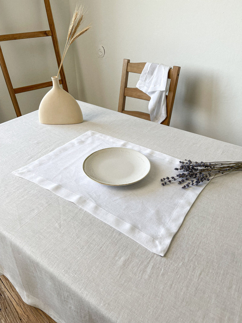 White Linen Placemat