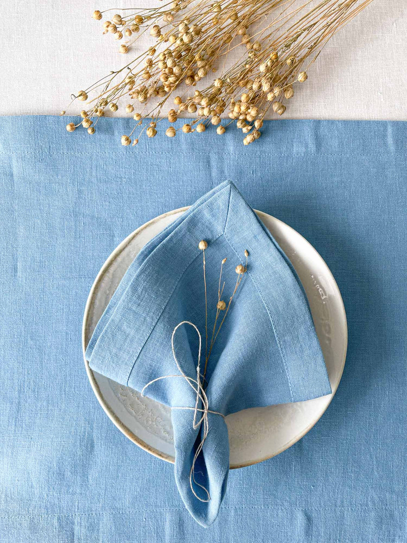 Light Blue Linen Napkin