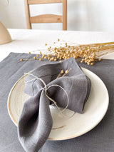 Dark Grey Linen Napkin